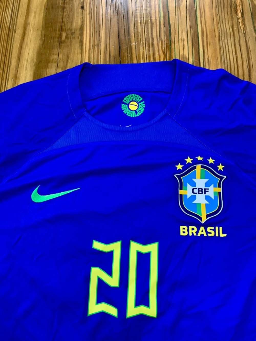 Brazil Vini  Jr. Nike 2022 2023 Away Jersey Dri-Fit Adv Size XL DN0617-433 # 20 - Picture 3 of 12